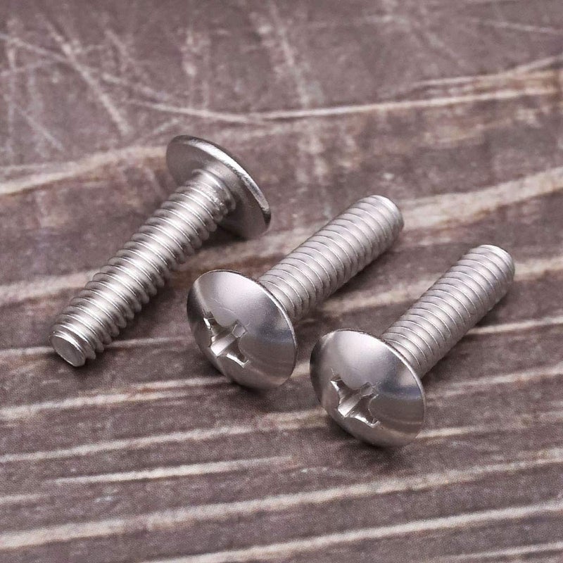 EASTLO #8-32 x 1/2" Truss Head Machine Screws, Phillips Drive, Fully Machine Thread, 18-8 Stainless Steel 304, Bright Finish, Pack of 100 - Image 2